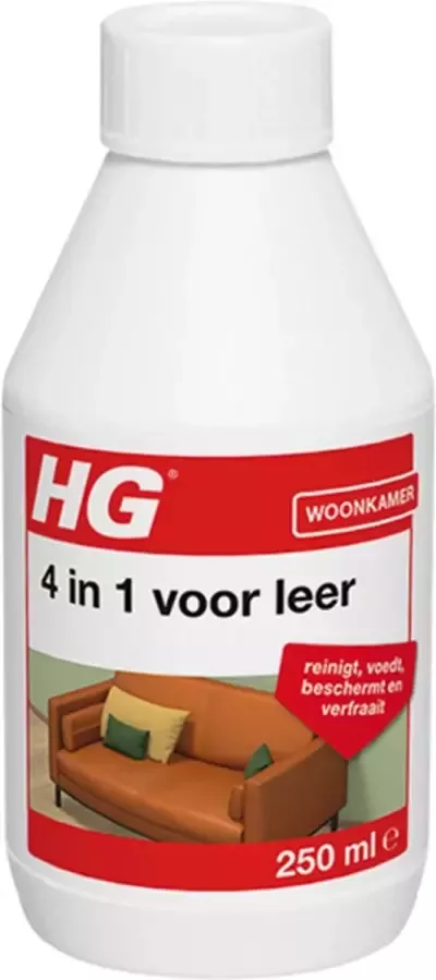 HG 4 in 1 voor leer Reinigt voedt beschermt en onderhoudt leer 2 Stuks !