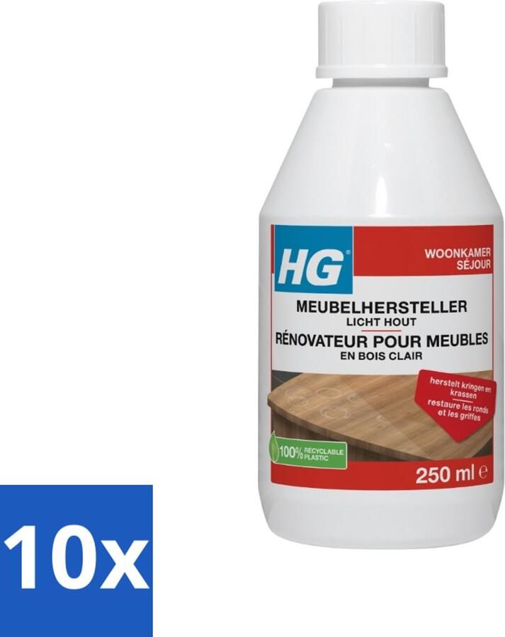 HG 10 x Meubelhersteller Licht Hout 250 ml Meubels Glans Lichte Meubels Hout Onderhoud
