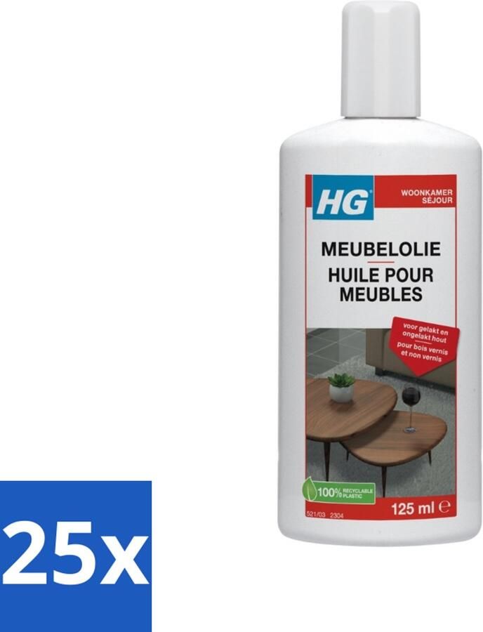 HG 25 x Meubelolie Eiken 140 ml Hout Voeding