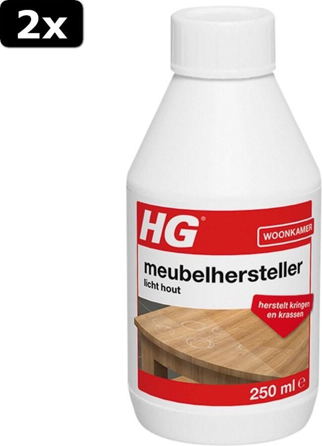 HG 2x Meubelhersteller Licht Hout 250 ml