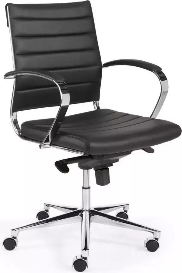 HHV Design Bureaustoel Laag De Luxe Puglia zwart