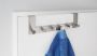 Hi RVS deurkapstok rek met 6 ophanghaken 39 cm Handdoekenrek met haken voor aan de deur - Thumbnail 2