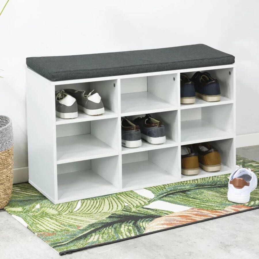 Haushalt International Haushalt Schoenenkast 9 Vakken Met Zitvlak 84 5 x 29 x 48 cm