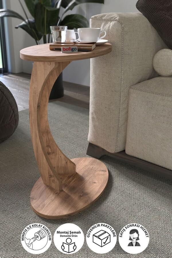 Hiba Wiel C Tafel Ellipse Salontafel Banktafel Bijzettafel Servicetafel Nesttafel Piinboom