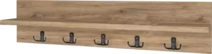 Hiba 10 stuk Kapstok 10 stuk Wandkapstok Modern Stijl Kapstok -Pijnboom Natuurlijk Hout Pijnboom Kleur 5 haken