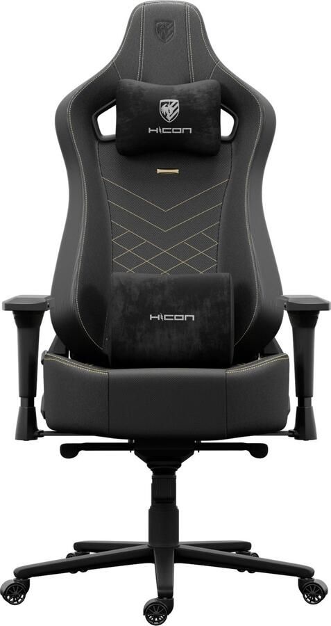 HICON Chairs Legend Serie Fascino Bureaustoel – Ergonomische Bureaustoel voor Volwassenen met Luxe Design voor Comfort en Ondersteuning Zwart