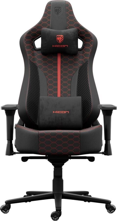 HICON Chairs Legend Serie Pottenza Bureaustoel – Ergonomische Bureaustoel voor Volwassenen – Verstelbaar & Comfortabel – Zwart Rood