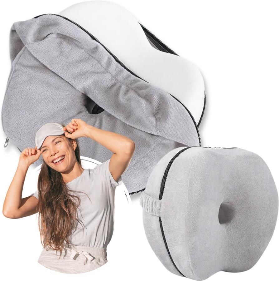 High aspect Orthopedisch Kniekussen Voor In Bed Ergonomisch Beenkussen Kniekussen Voor Zijslapers Memoryfoam Houding Correctie Verlicht Rug- Heup- en Kniepijn Inclusief Wasbare Kussensloop Ideaal Voor In Bed
