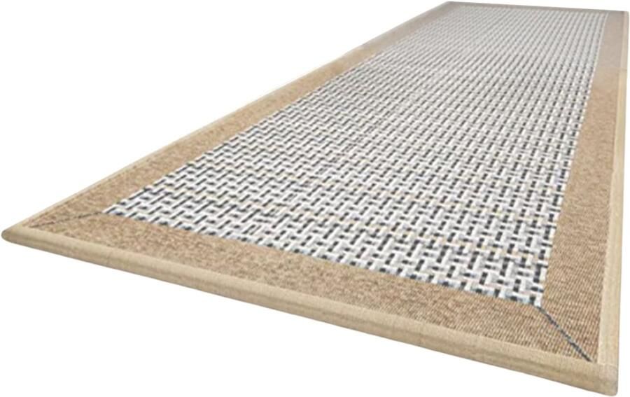 Hilvard Keukenloper Tapijt 150 x 50 cm Beige Zand Keukenmat Anti Slip Beschermend Stevig Wasbaar - Foto 3