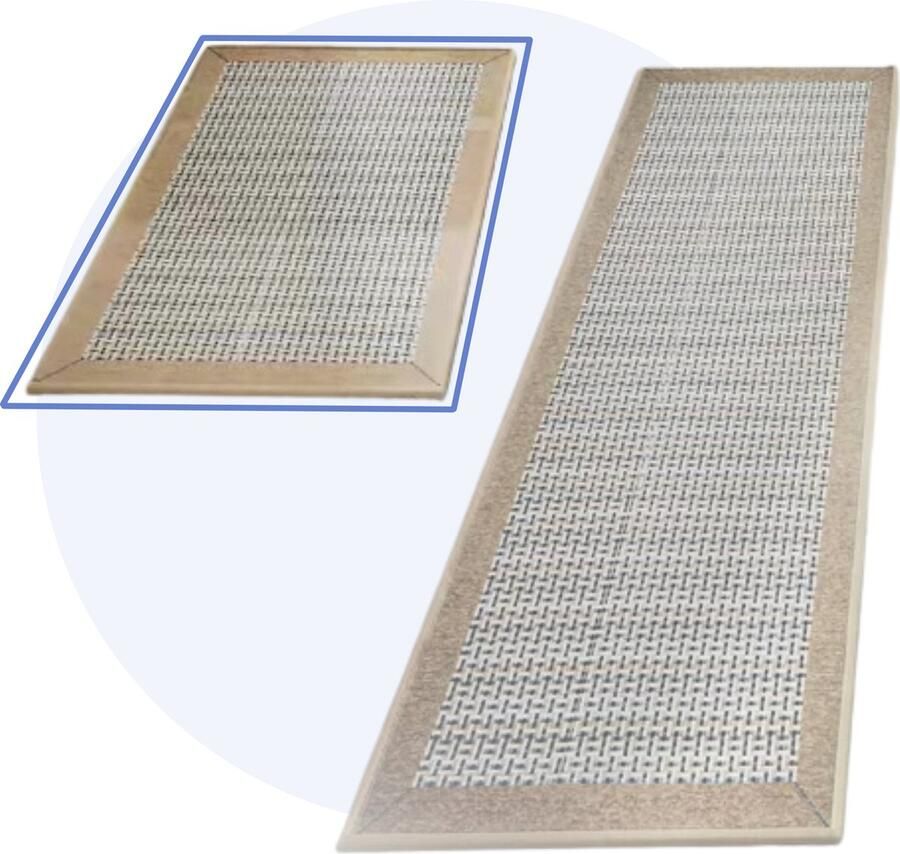 Hilvard Keukenloper Wasbaar 50 x 80 cm Beige Zand Antislip Keukenmat Beschermend Stevig Tapijt - Foto 2