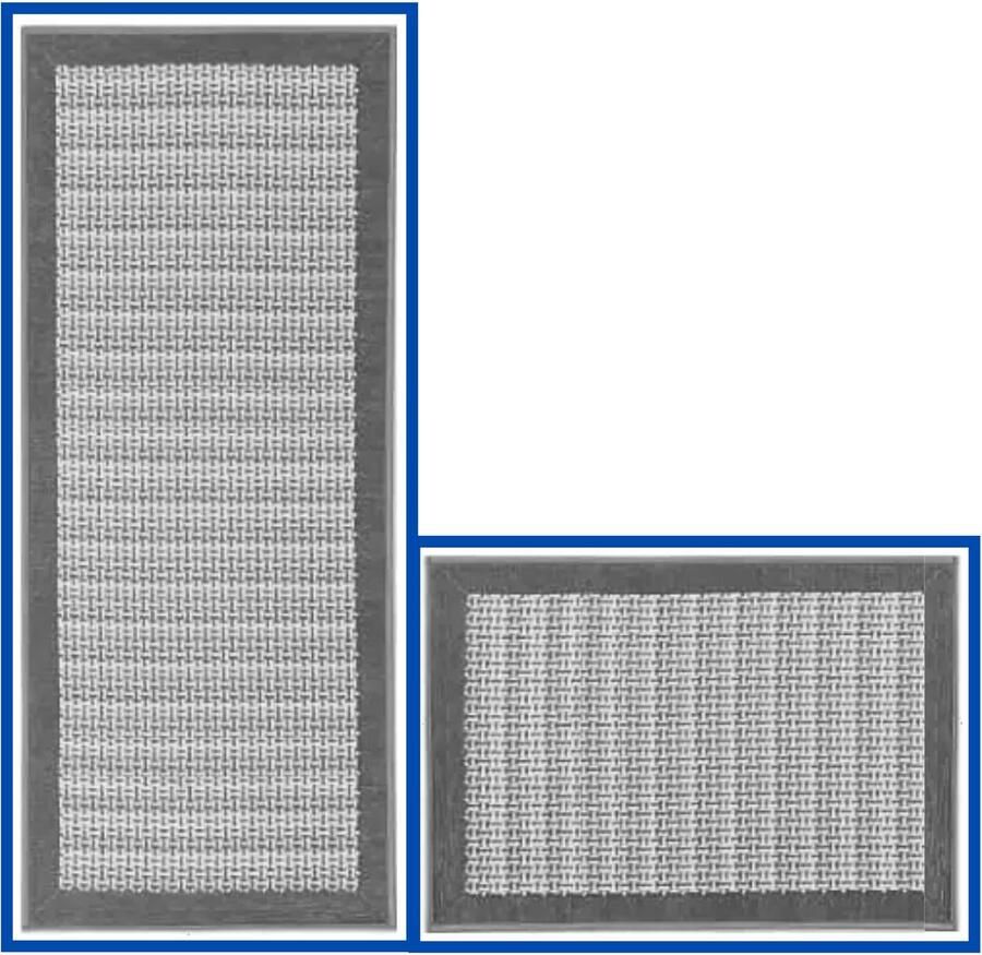 Hilvard Keukenloper Tapijt Grijs Set van 2 stuks 150 x 50 cm 80 x 50 cm Keukenmat Anti Slip Beschermend Stevig Wasbaar