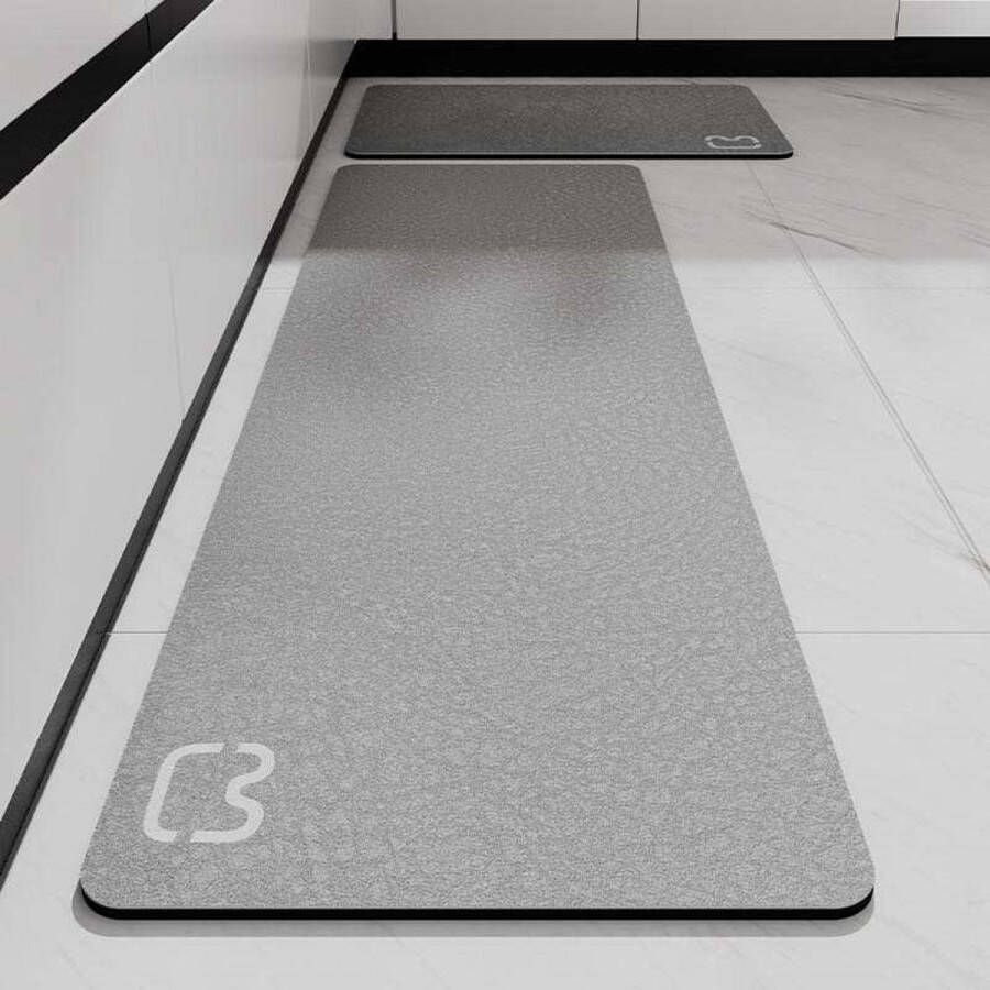 Hilvard Keukenloper Tapijt 45 x 120 cm Grijs Keukenmat Anti Slip Beschermend Eenvoudig te reinigen - Foto 2