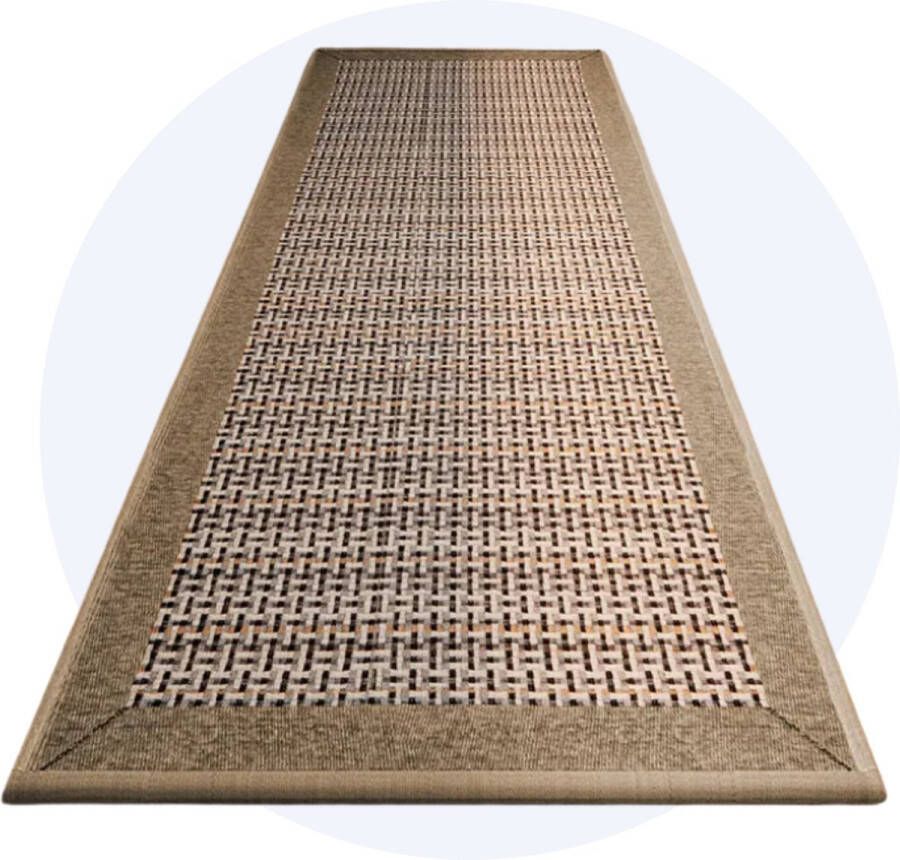 Hilvard Keukenloper Tapijt 150 x 50 cm Beige Zand Keukenmat Anti Slip Beschermend Stevig Wasbaar