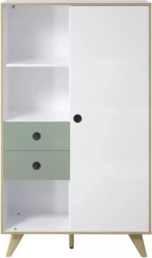 Hioshop Adelaide dressoir 1 deur 2 laden 3 planken wit groen. - Foto 9