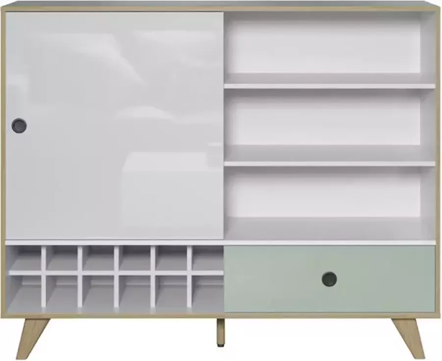 INTER-FURN Highboard ADELAIDE Opbergkast breedte 145 cm geïntegreerd wijnrek - Foto 2
