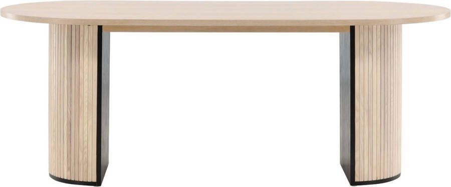 Hioshop Bianca eetkamertafel 90x200cm eik fineer. - Foto 2