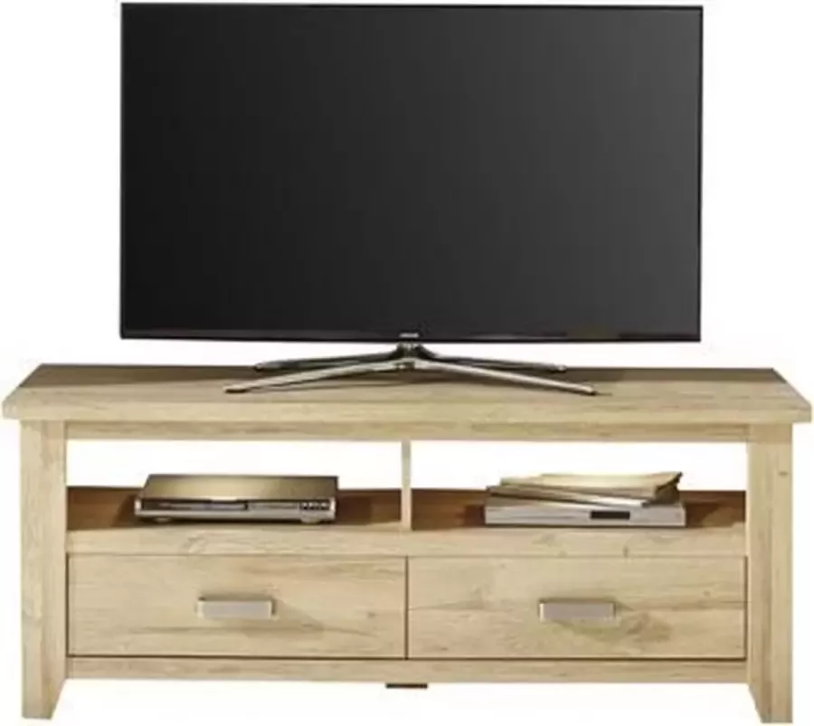 Hioshop Canasta TV-meubel 2 lades en 2 planken eiken decor. - Foto 1