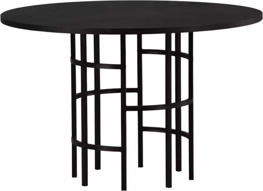Hioshop Copenhagen eetkamertafel Ø115cm zwart.
