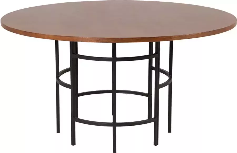 Hioshop Copenhagen eetkamertafel Ø140cm bruin.