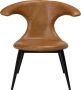 Hioshop FLAIR Lounge Chair Light brown leather w. round black legs - Thumbnail 2