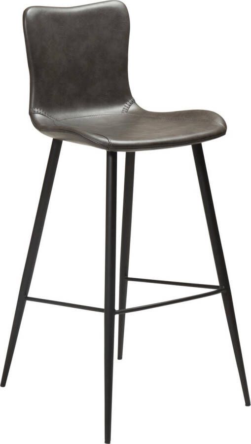 Dan-Form MEDUSA Bar Stool Vintage grey art. leather with black legs