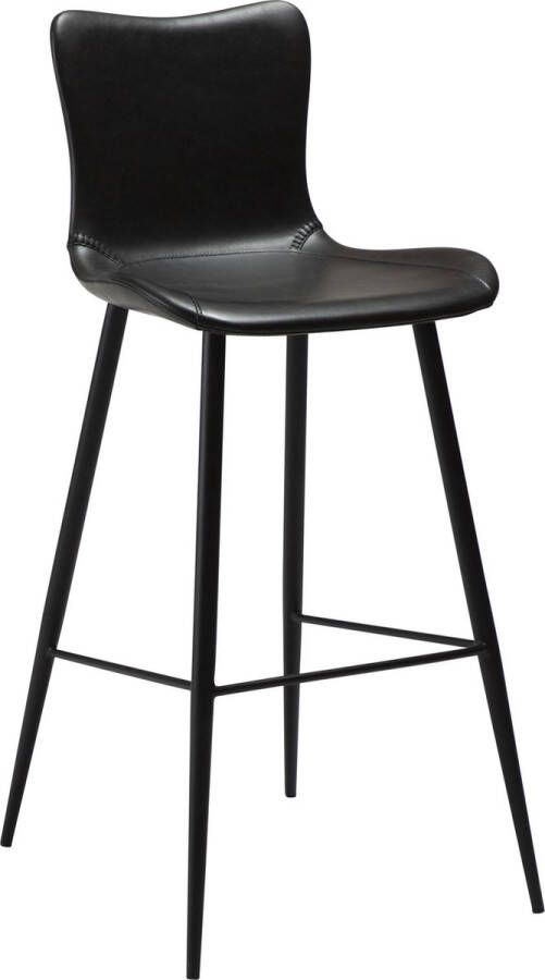 Dan-Form MEDUSA Bar Stool Vintage black art. leather with black legs