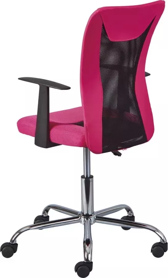 Hioshop Dons kantoorstoel roze en zwart. - Foto 2