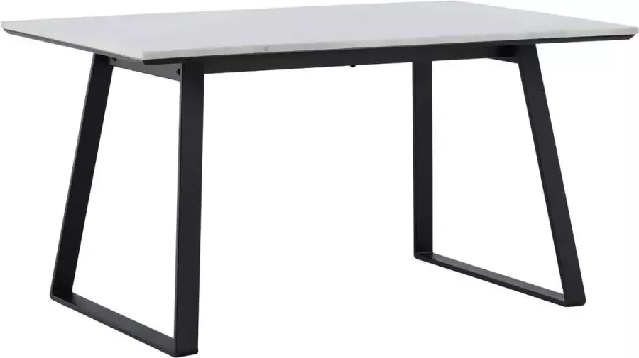 Hioshop Estelle eetkamertafel 90x140cm marmor wit.