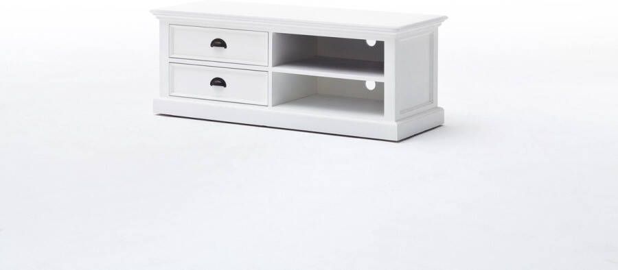 Hioshop Halifax tv-meubel met 2 lades en 1 plank in wit. - Foto 3