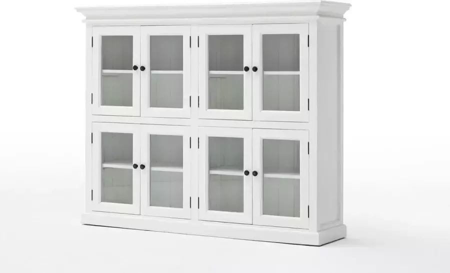 Hioshop Halifax vitrinekast met 8 glazen deuren in wit. - Foto 2