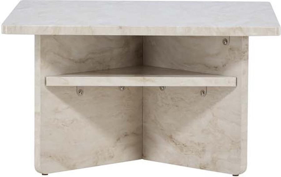 Nohr Salontafel Jenelle Marmerlook 120 x 60cm Beige Vierkant