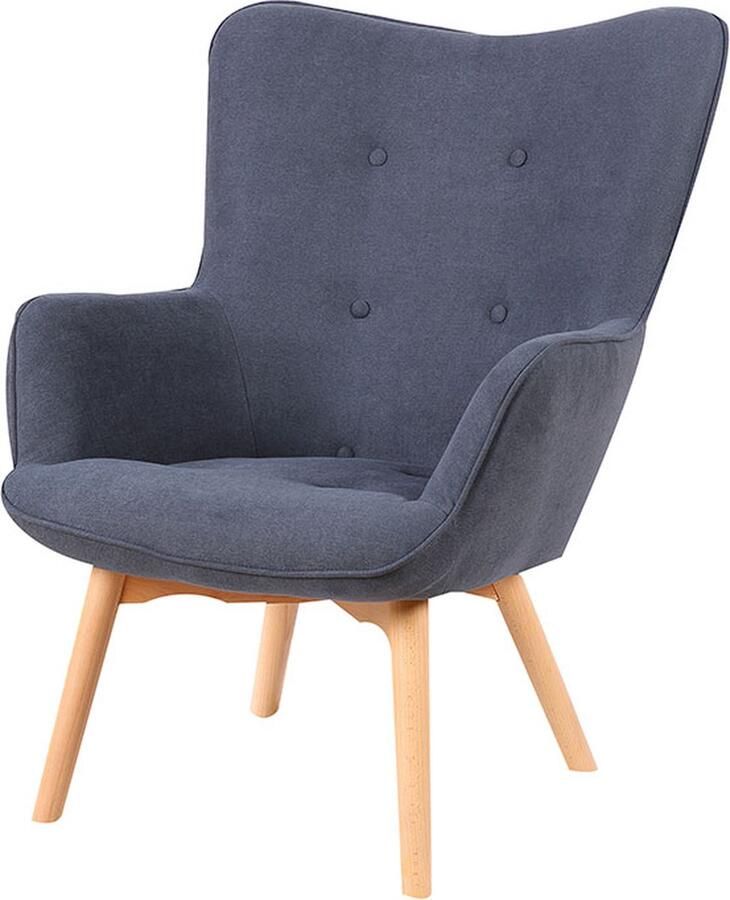 Hioshop Allan fauteuil grijs.