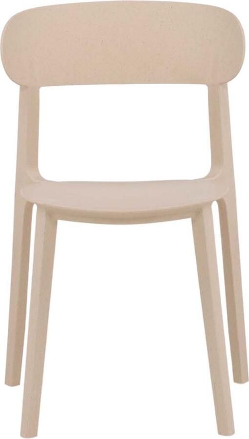 Hioshop 4 x Åstol eetkamerstoel plastic beige.