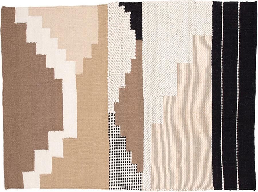 Hioshop Aston vloerkleed 230x162cm bruin