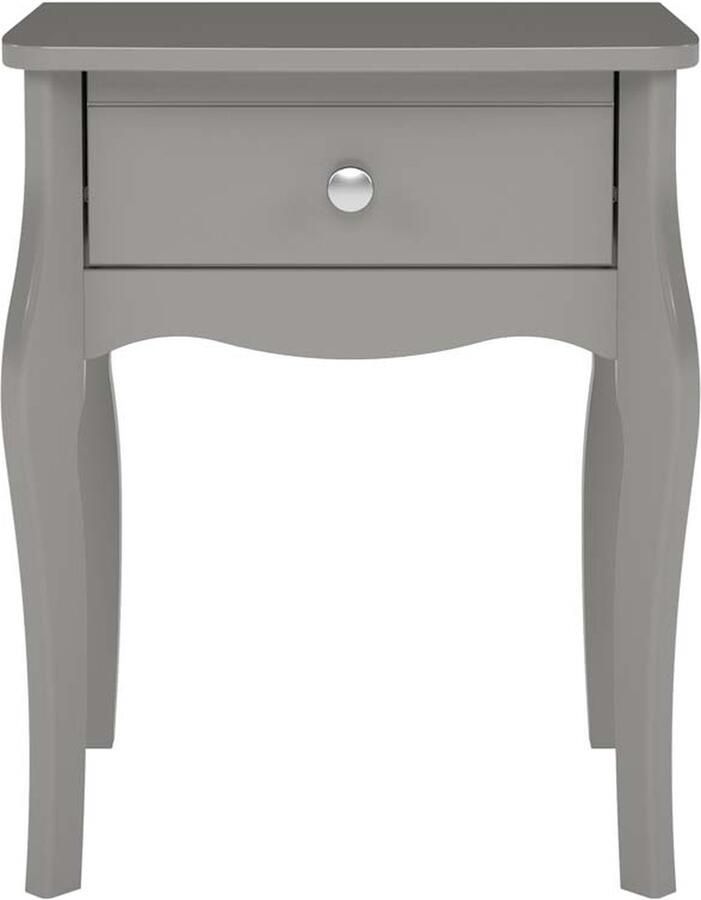 Hioshop Baroque nachtkastje 1 lade grijs.