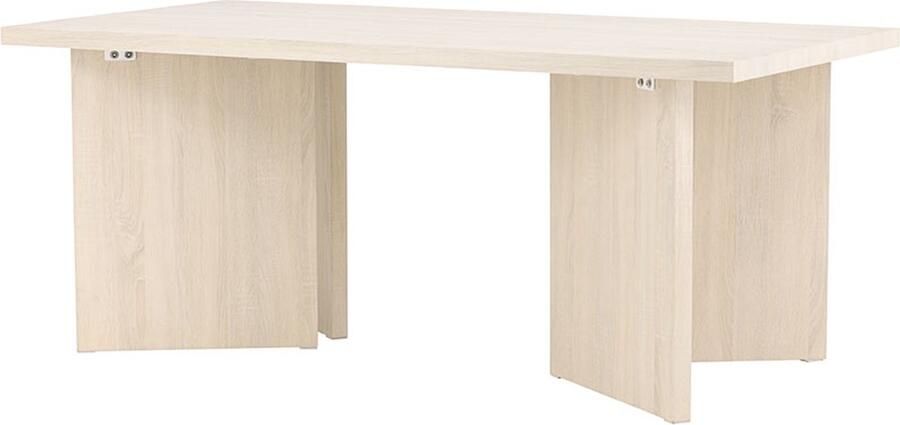 Hioshop Bassholmen eetkamertafel 90x180 cm whitewash.
