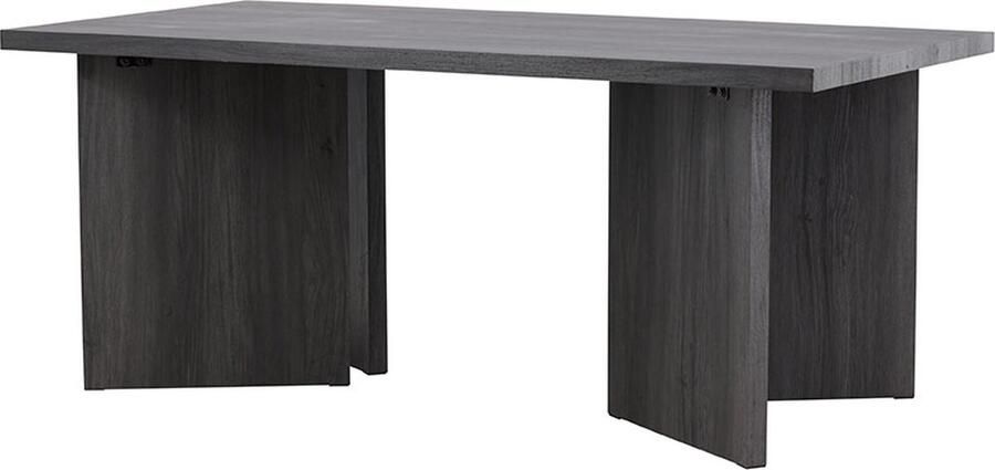 Hioshop Bassholmen eetkamertafel 90x180 cm zwart.
