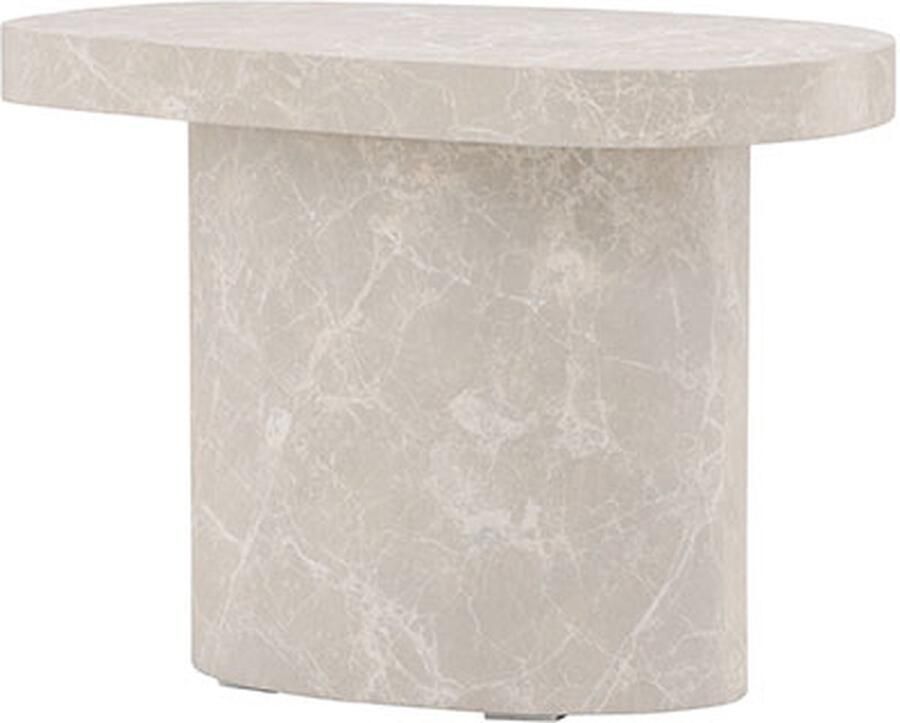 Nohr Organische Bijzettafel Jabez Betonlook 50 x 30cm Lichtgrijs