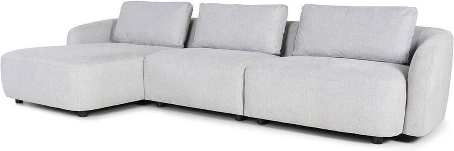 Hioshop Bergen 2-zits bank linksdraaiend lichtgrijs