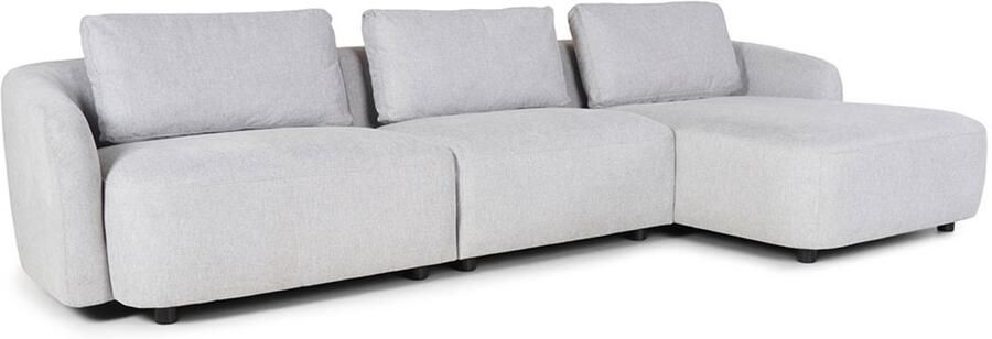 Hioshop Bergen 2-zits bank rechtsdraaiend lichtgrijs