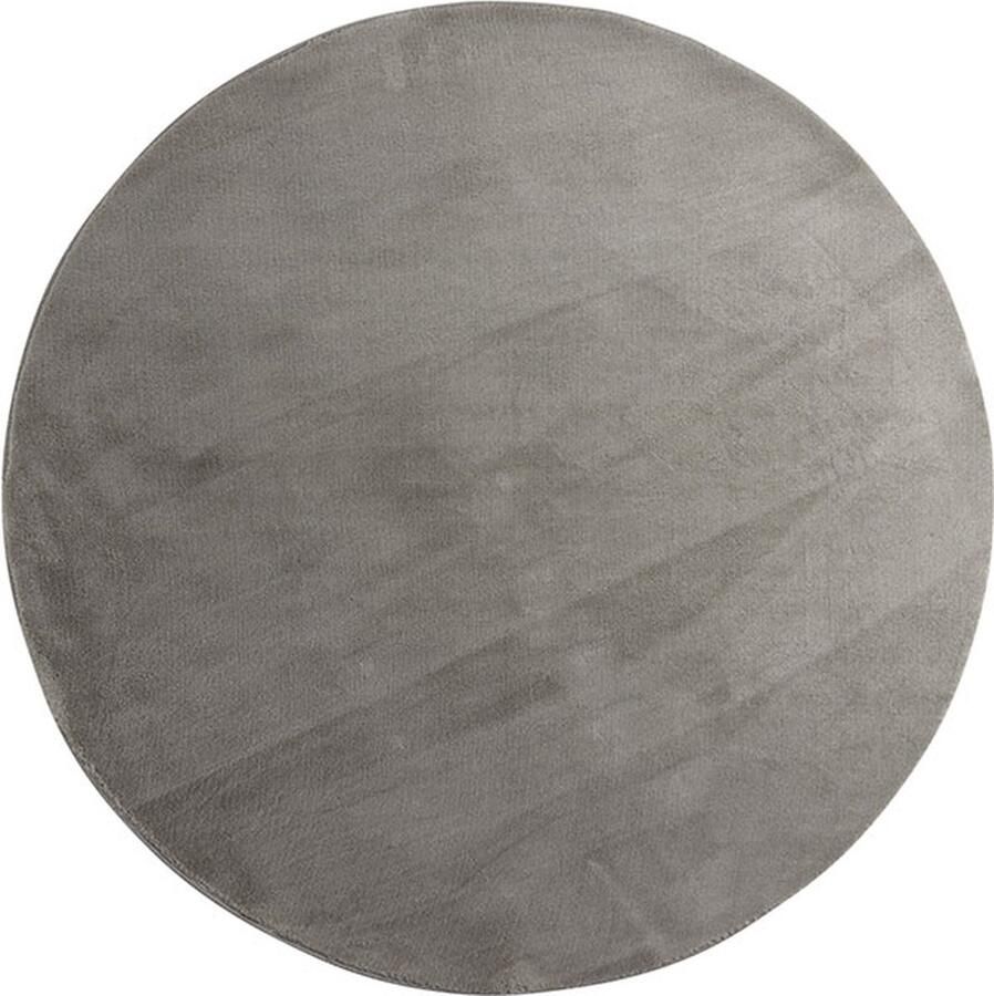 Hioshop Blanca vloerkleed Ø200cm lichtgrijs