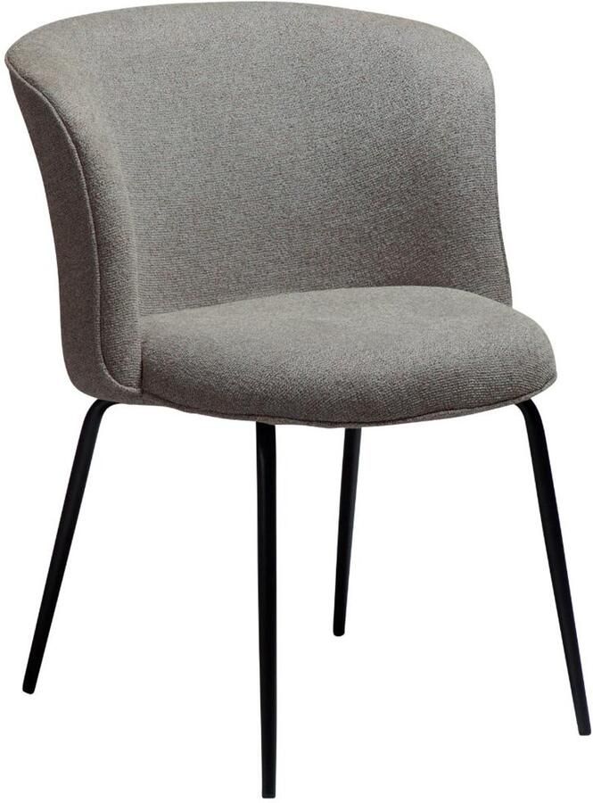 Hioshop Bliss eetkamerstoel bouclé lichtbruin