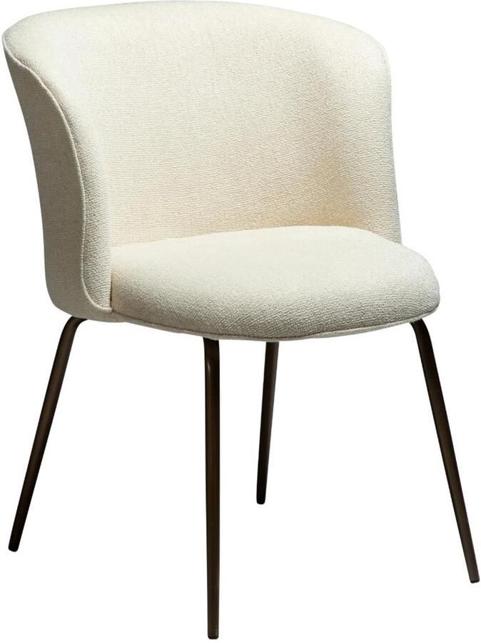 Hioshop Bliss eetkamerstoel bouclé offwhite