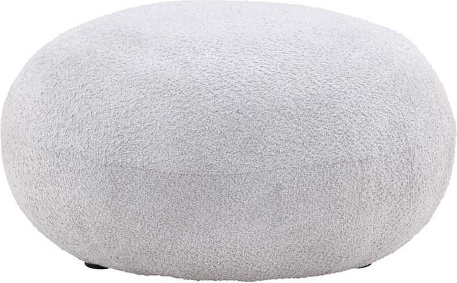 Venture Home Bologna Hocker | Poef 74 x 40 x 74 Lichtgrijs