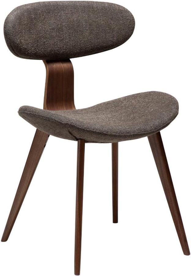 Hioshop Buckle eetkamerstoel bouclé bruin