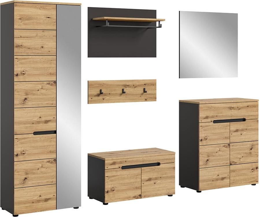 Hioshop Canu garderobe opstelling eiken decor