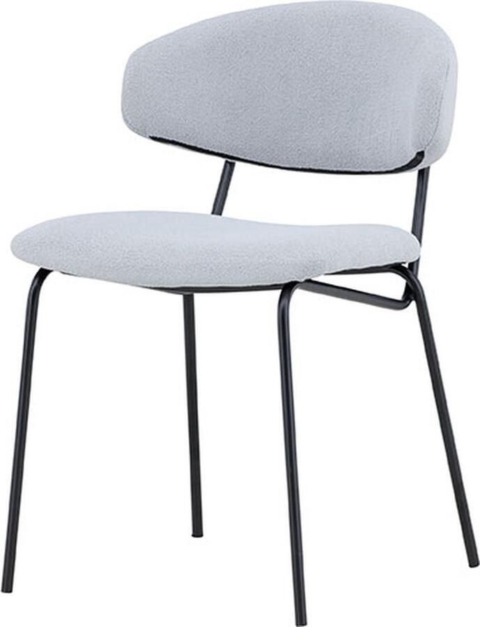 Nohr Eetkamerstoel Jannet Bouclé Lichtblauw