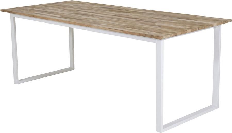 Hioshop Cirebon eetkamertafel 90x200 cm naturel.