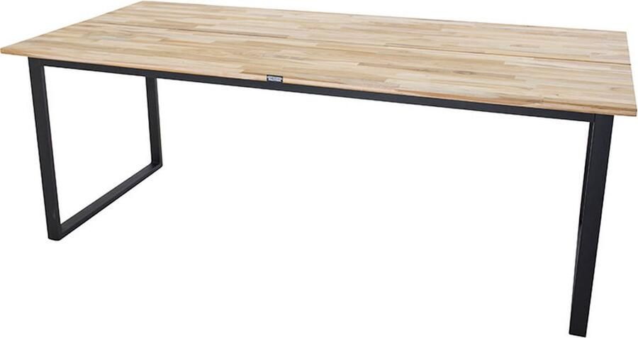 Nohr Eettafel Michaele Teakhout 200 x 90cm Naturel Zwart