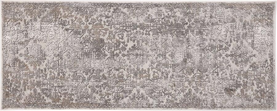 Hioshop Cleo loper 200x80cm zilverkleurig